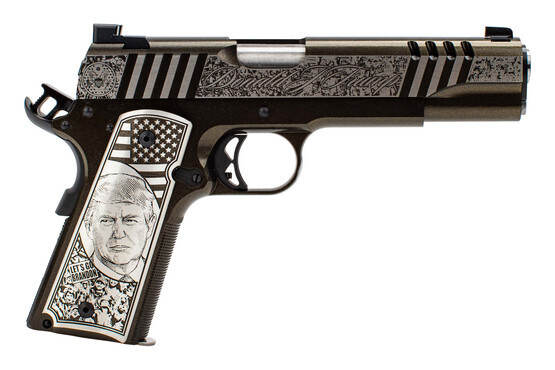 Auto Ordnance Trump Rally Cry 45ACP 1911 Pistol with engraved aluminum grips